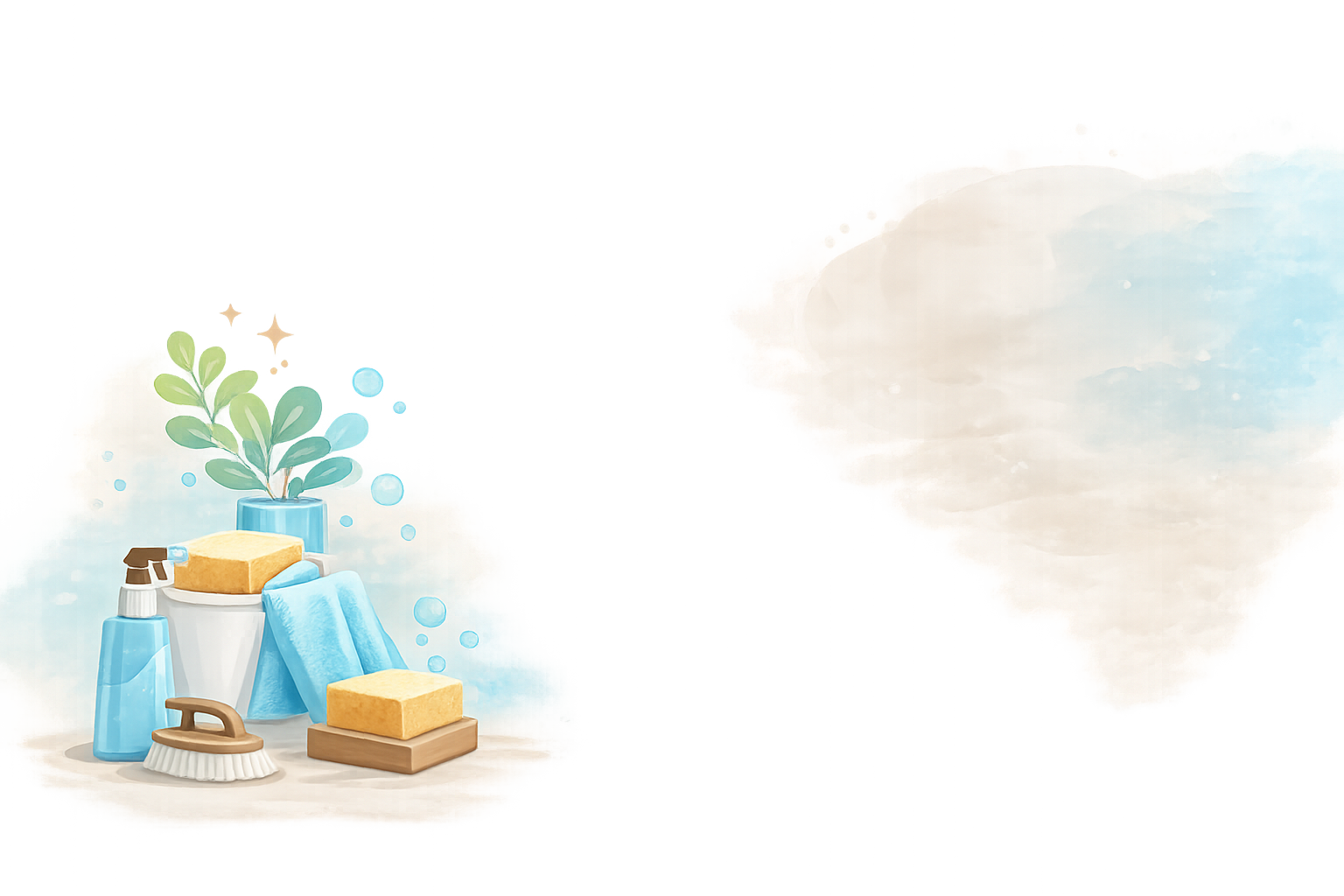 Cleaning supplies illustration